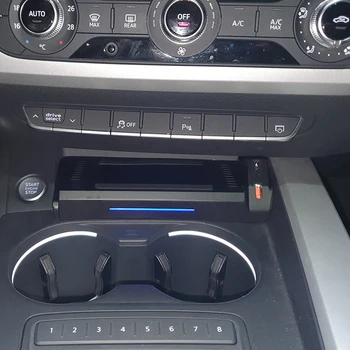 Για Audi A4 B9 S4 RS4 A5 2017 2018 2019 2020 2021 Αυτοκινήτων φορτιστών QI ασύρματη 15w γρήγορη τηλεφωνικός φορτιστής μαξιλάρι χρέωσης πιάτο αξεσουάρ