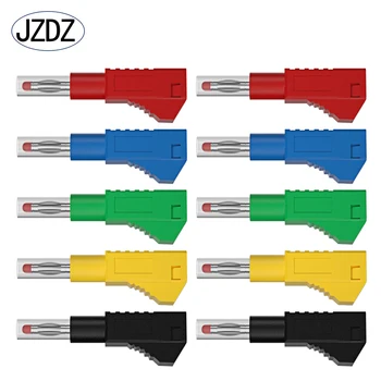 JZDZ 10pcs 4mm Μπανάνα Ασφάλειας Βουλωμάτων Εισελκόμενο Stackable ύλης Συγκολλήσεως Στη γραμμή DIY συνέλευση Δοκιμή οδηγεί συνδετήρες J. 10043