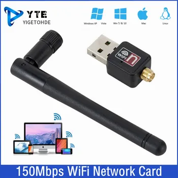 Μίνι USB 2.0 Κάρτα Δικτύων WiFi 150Mbps Wi Fi Προσαρμογέα PC Κεραία Wi-Fi Dongle WiFi 2.4 G USB Ethernet Δέκτη WiFi για το PC