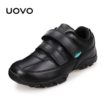 Παιδικά παπούτσια UOVO 2023 Άνοιξη και το Φθινόπωρο παιδικά παπούτσια αγόρι Γνήσια Δερμάτινα Υποδήματα Μαύρα Περιστασιακά Πάνινα παπούτσια μέγεθος 31-42