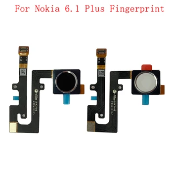 Αισθητήρας δακτυλικών αποτυπωμάτων για το Εγχώριο Κουμπί Ευκίνητο Καλώδιο Για τη Nokia 6.1 Συν X6 Αισθητήρα δακτυλικών Αποτυπωμάτων Ανιχνευτής ID Αφής Μερών Επισκευής