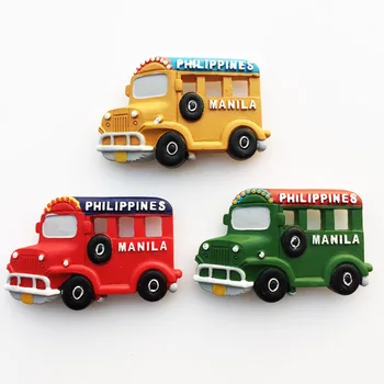 Μανίλα, Φιλιππίνες Τουρισμού Σουβενίρ Διακοσμητικά Frigdge Μαγνήτες Τέχνες 3D Αυτοκίνητο Προφυλακτήρα Μαγνητική Αυτοκόλλητη ετικέττα Ψυγείων Χέρι Ιδέα για Δώρο