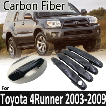 Μαύρο Άνθρακα Ίνα για τη Toyota 4Runner Hilux Surf N210 2003 2004 2005 2006 2007 2008 2009 Λαβή Πορτών Κάλυψη Εξαρτήματα Αυτοκινήτων