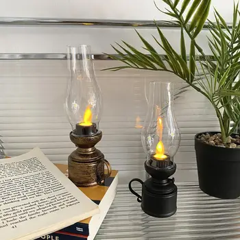 80 ντεμοντέ Ηλεκτρονική Λάμπα LED Κερί Τρεμοπαίζει Φυτίλι Ζεστό Φως Vintage Flameless Κερί Κάτοχοι Κηροπηγίων