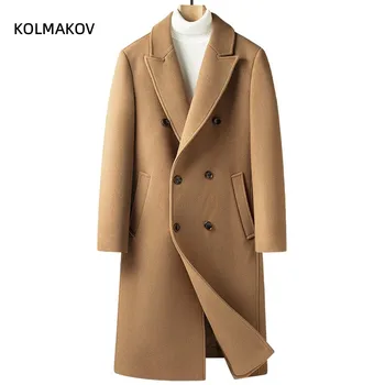 Το 2023 η νέα άφιξη του χειμώνα σακάκια μόδας στυλ Μάλλινα Παλτό Ανδρών Περιστασιακά Μαλλιού trench coat mens Φόρεμα άτομα Σακακιών Μέγεθος Μ-4XL