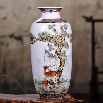 Jingdezhen Κεραμικά Βάζο Vintage Παραδοσιακά Κινέζικα Βάζα Σπίτι Διακόσμηση Των Ζώων Βάζο Καλά Ομαλή Επιφάνεια, Είδη Επίπλωσης