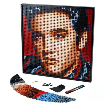 DIY Τέχνη Pixel Elvis Presley Μωσαϊκό Πορτρέτο Pop Star Δωμάτιο Διακοσμητικά Κόσμο Διάσημο Πίνακα του Οικοδομικά Τετράγωνα τα Παιχνίδια Δώρο Γενεθλίων