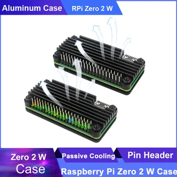 Raspberry Pi Μηδέν 2 W Περίπτωση Αργιλίου + Pin Header Κατσαβίδι Παθητική Ψύξη Enclouse το Heatsink για το Raspberry Pi Pi Μηδέν Μηδέν 2W