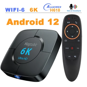 Magcubic Android 12 ΚΙΒΏΤΙΟ TV 2.4 G&5.8 G Wifi6 16G 32G 64G 128G 6k 4k 3D δέκτης TV Media player HDR+ Υψηλής Qualty Πολύ Γρήγορο Κιβώτιο
