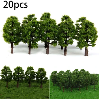 20pcs 8CM Μίνι Μοντέλο Δέντρα Μικρο Τοπίο Διακόσμηση Αμαξοστοιχίας Διάταξη Αξεσουάρ DIY Πλαστική Τεχνητή Μικροσκοπικά Εξαρτήματα Παιχνίδια