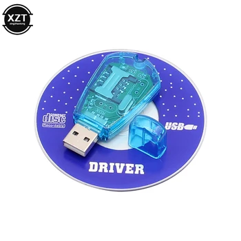 Μπλε USB Αναγνώστης Καρτών SIM Αντιγραφή/Cloner/Συγγραφέας/Backup Εξάρτηση Αναγνώστης Καρτών SIM GSM CDMA SMS Αντιγράφων ασφαλείας + CD Δίσκο