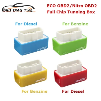 Πλήρης Τσιπ Διπλό PCB NitroOBD2 ECOOBD2 Απόδοση Chip Tuning Box Καλύτερο Καύσιμο Eco Saver OBD2 Nitro OBD2 Diesel Βενζίνη Βενζίνη