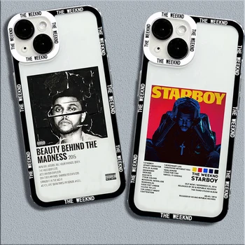The Weeknd Μινιμαλιστικό Αφίσα Σαφής Τηλεφωνική Περίπτωση Για το Samsung Galaxy S23 Εξαιρετικά 5G S22 Συν S20 S21 FE Σημείωση 20 προστατευόμενη από τους Κραδασμούς Μαλακή Κάλυψη