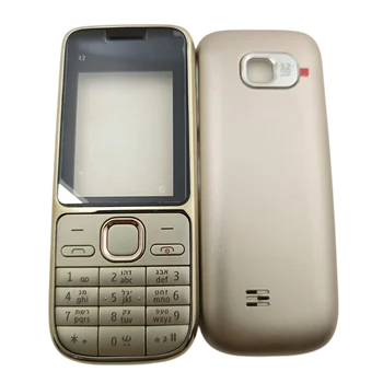 Για το Nokia C2-01 Πλήρης Υπόθεση Στέγασης Μπροστινό Πλαίσιο+Battery Cover +αγγλικά Και εβραϊκά Πληκτρολόγιο (ΌΧΙ το Μέσο Πλαίσιο)