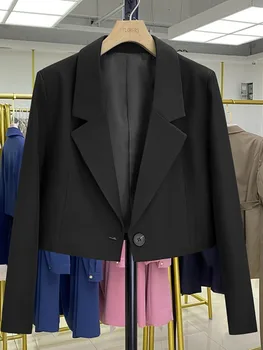 Σακάκια των γυναικών το Γραφείο Μακρύ Μανίκι Στερεό Χρώμα Casual Ιδιοσυγκρασία Ευθεία Ρούχα Κομψό, Κλασικό Κομψό Σακάκι Outwear