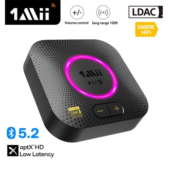 1Mii B06S+ Bluetooth 5.2 Δέκτη,υψηλής Πιστότητας Ήχου Προσαρμογέα W/LDAC Aptx HD&LL,Μακροχρόνια Σειρά Hi-Res Audio με τον Έλεγχο Όγκου