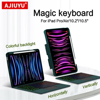 AJIUYU Magic Keyboard Folio Για το iPad 10η 10.9 Ίντσας ipad10 Αέρα 5ο 4ο 10.2 Pro 11 12.9 γαλλικά γερμανικά ισπανικά πορτογαλικά εβραϊκά