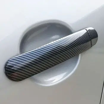 Για Seat Leon MK2 1P FR FR+ Cupra 2006~2012 Chrome Ινών Άνθρακα Πόρτα του Αυτοκινήτου Καλύμματα Αυτοκινήτου Αξεσουάρ Στυλ Αυτοκόλλητα