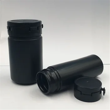 Δωρεάν αποστολή 60ML 80ml 100 Μαύρα Πλαστικά Μπουκάλια Χάπι, σκόνη βούτυρο εμπορευματοκιβωτίων συσκευασίας κάλυμμα της λαβής 50pcs Κάψα βάζο