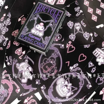 Νέα Sanrio Kuromi Κάρτα Παιχνιδιού Anime Κινουμένων Σχεδίων Πόκερ Διαβολάκος Εκτύπωση Παίζοντας Κάρτα Παιδί Παιχνίδια Παζλ Στηρίγματα Για Τα Δώρα Κοριτσιών