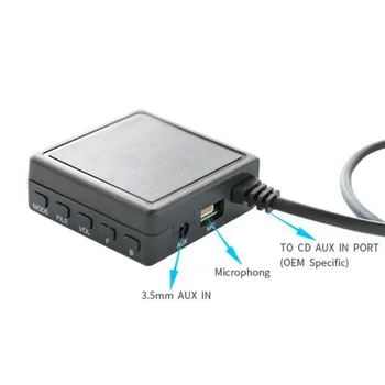 Ενότητα Bluetooth Αυτοκινήτου Bluetooth 5.0 AUX Μουσικής USB Προσαρμοστής Ασύρματο Ακουστικό Καλώδιο Μικρόφωνο Προσαρμογέα Για Pioneer IP-BUS Στερεοφωνικό συγκρότημα Αυτοκινήτων