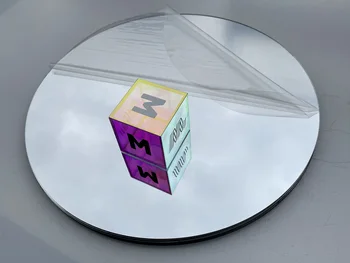 2mm 3mm Ασημένιο Ακρυλικό Στρογγυλό Καθρέφτη Μη Γυαλί Ασφαλή Θήκη Για το Εγχώριο Ντεκόρ,Πίνακας Γάμος Κερί Κορμός,Φωτογραφικό Φόντο