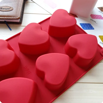 Το 2021 Η Νέα Καρδιά, Φόρμες Σοκολάτας 6 Κοιλοτήτων Αγάπη Σιλικόνης Μορφής Μορφές Επιδόρπιο Μους Ζελέ Από Τη Φόρμα Σε Confeitaria Διακόσμηση Κέικ Εργαλεία
