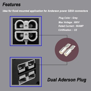 Το διπλό Βούλωμα του Άντερσον Εκροή Τοποθετεί την Επιτροπή SB50 Συνδετήρας Δύναμης 6AWG για το Κάρρο Γκολφ Περονοφόρα ανυψωτικά μηχανήματα Τροχόσπιτα Φόρτιση Εξάρτηση Εργαλείων