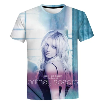Το 2023 η ΝΈΑ Britney Spears T Shirt Άνδρες Γυναίκες 3D Τυπωμένο Μόδας Περιστασιακά Harajuku Μεγάλου μεγέθους Tshirt Hip Hop Κορυφές Ράπερ Σέξι Κορυφές Tees