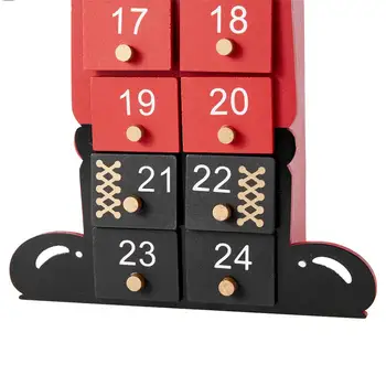 Καρυοθραύστης Έλευση Ημερολόγιο Αντίστροφη Μέτρηση Για Τα Χριστούγεννα Στο Σπίτι Ξύλινα Στολίδια Διακόσμηση Με 24 Συρτάρια