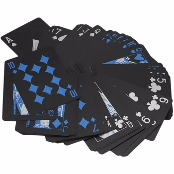 Μαύρο Κόκκινο παίζοντας χαρτιά επιτραπέζια παιχνίδια PVC Αδιάβροχο παιδί, παιδιά, παιχνίδια Μπλε Λευκό παιχνιδιών Παιδιών κατάστρωμα κάρτα με παιχνίδι συλλέξτε Δώρο